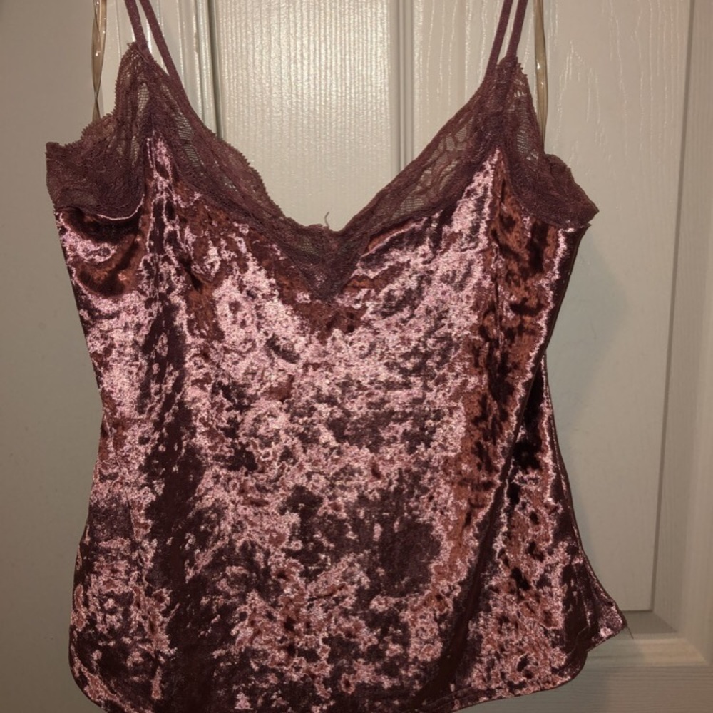 Haute Monde Pink Velvet Spaghetti Strap